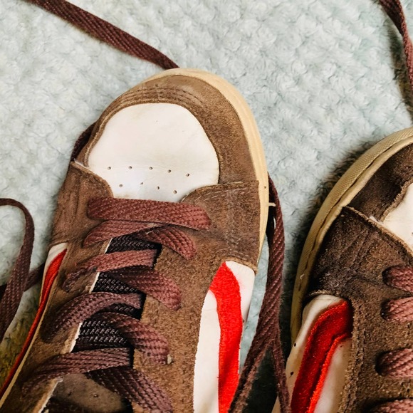 VANS vtg retro brown/red laceup skate sneakers mens sz7ns - Picture 13 of 15